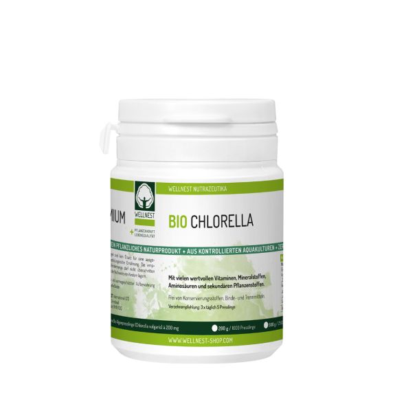 200 g Chlorella Bio Algen 200 mg (1000 Presslinge)