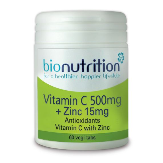 60 vegane Tabletten Vitamin C 500 mg + Zink 15 mg