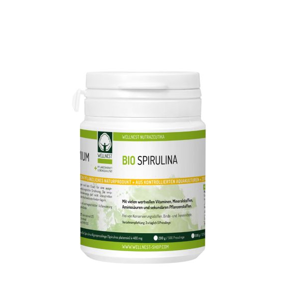 200 g Spirulina Bio Algen 400 mg (500 Presslinge)