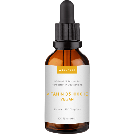 Wellnest Vitamin D3 1000 IE vegan (750 Tropfen)