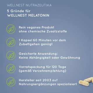5 Gründe für Wellnest Melatonin 5 mg