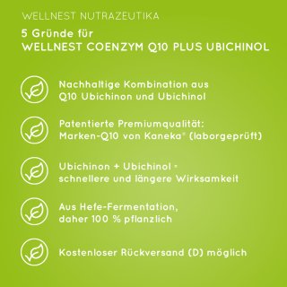5 Gründe für Wellnest Coenzym Q10 plus Ubichinol 125 mg