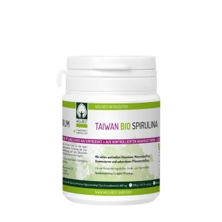 200 g Taiwan Spirulina Bio Algen 400 mg (500 Presslinge)