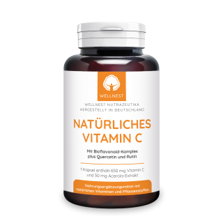 240 vegane Kapseln Natürliches Vitamin C plus Acerola und Bioflavanoide